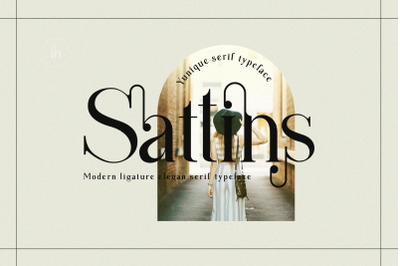 Sattins Ligature Serif Typeface