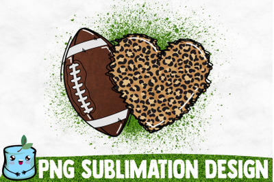 Football Heart Sublimation Design