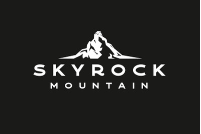 Minimalist Rock Mountain Logo Design