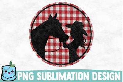 Girl With Horse Sublimation Design