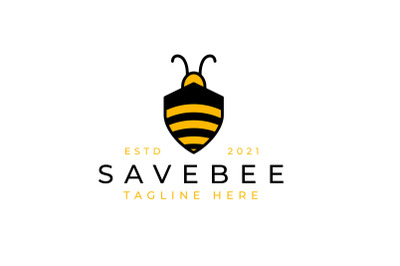 Security Shield with Bee Logo Design