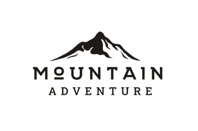 Landscape Hills / Mountain Peaks Minimalist Logo Design