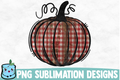 Plaid Pumpkin Sublimation Design