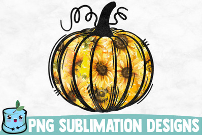 Sunflower Pumpkin Sublimation Design