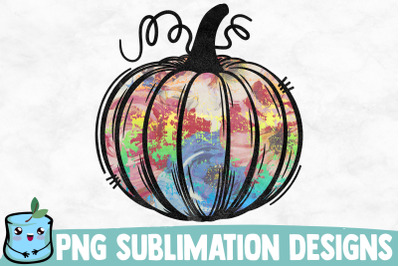 Watercolor Flowers Pumpkin Sublimation Design