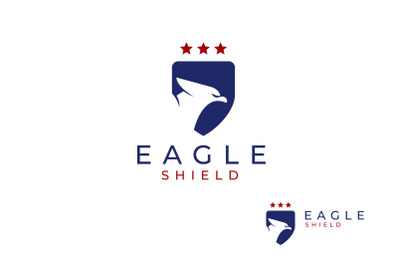 Eagle Shield with Star Logo Design