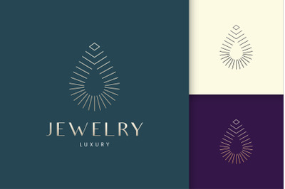 Beauty or Spa Logo in Luxury Gold Shape