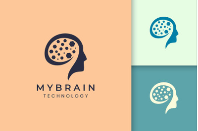 Head and Brain Logo For Technology