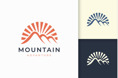 Hiking or Mountain Logo Template