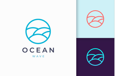 Beach or Pool Logo Template