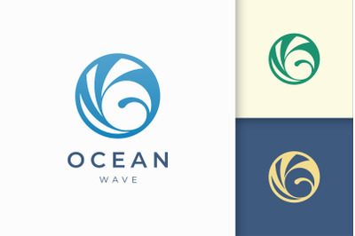 Beach or Pool Logo Template