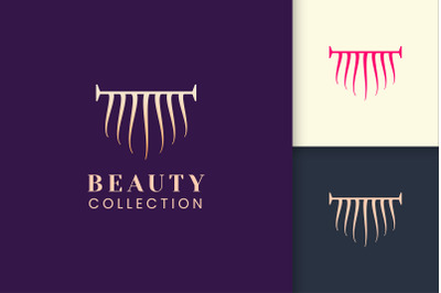 Salon Logo Template With Hair Shape