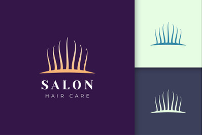 Salon Logo Template With Hair Shape