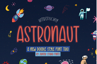 Astronaut Font (Cute Fonts, Kids Fonts, Doodle Fonts)