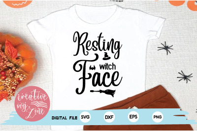 resting witch face svg