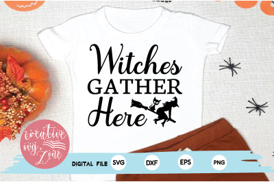 witches gather  here svg