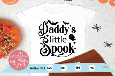 daddy&#039;s little spook svg