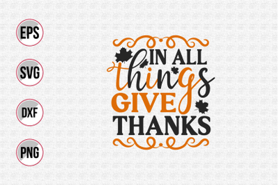 Thanksgiving typographic quotes design vector.