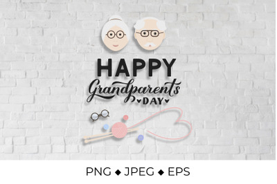 Happy Grandparents Day calligraphy hand lettering