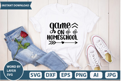 Game On Homeschool svg cut file