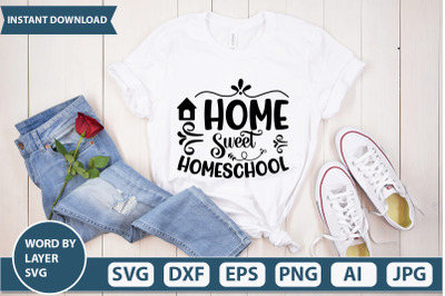 Home Sweet Homeschool svg cut file