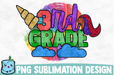 3rd Grade Unicorn Sublimation Design