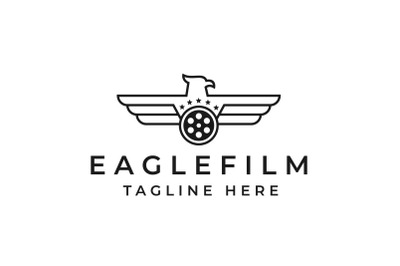 Eagle Bird with Film Roll Logo Design