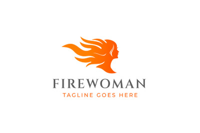 Fire woman Logo Design