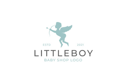 Cute Cupid for Baby Shop Market Store Label Logo Design