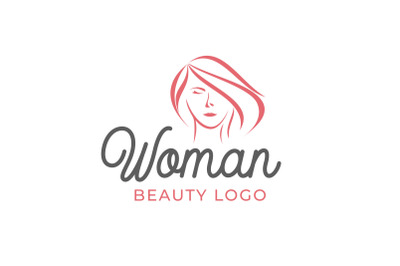 Beauty Woman Hair Facial Care Salon Therapy Spa Logo Design