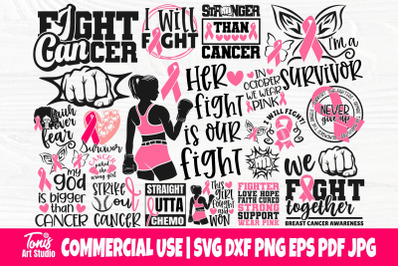 Cancer Awareness SVG Bundle, Breast Cancer Svg Png