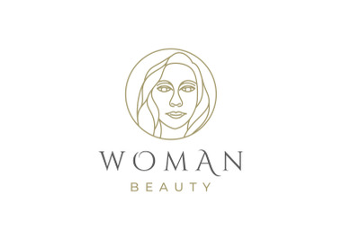 Simple Monoline Beauty Woman Logo Design