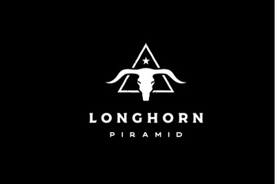 Vintage Retro Texas Longhorn Buffalo Bull Logo Design