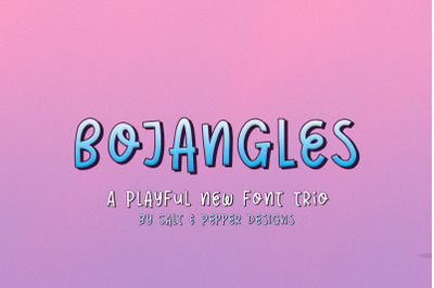 Bojangle Font Duo (Quirky Fonts, Craft Fonts, Cheap Fonts)