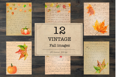 Vintage fall digital paper