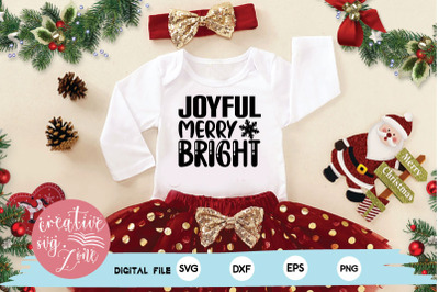 Joyful merry bright svg