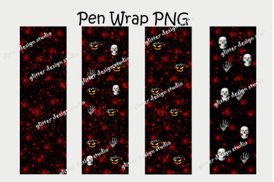 Pen Wraps Template, Halloween Pen Wrap Design, 1.5&quot; x 4.75&quot; pen wrap