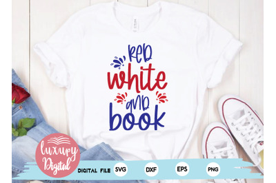 Red white and book svg