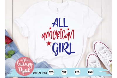 All american girl svg