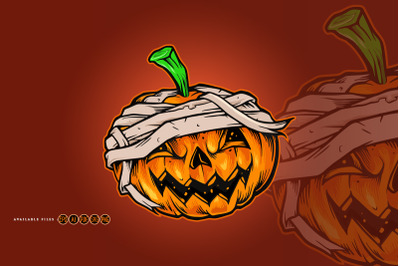 Pumpkins Halloween Mascot Horror