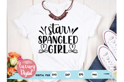 star spangled girl svg