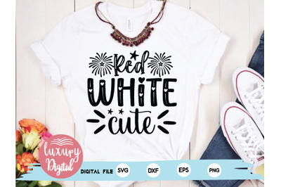 red white cute svg