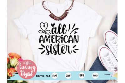 all american sister svg