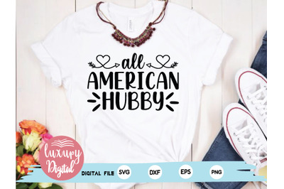 all american hubby svg