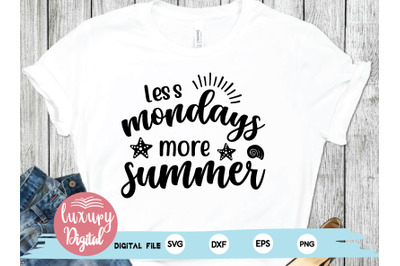 less mondays more summer svg