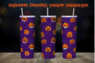 Halloween tumbler sublimation seamless design / 20oz Tumbler