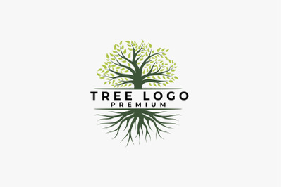 Vibrant Tree Logo Design, Tree and Root Vector. Tree of Life Logo Desi