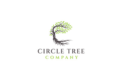 Tree and Roots Logo Design Vector Isolated, abstract Tree Logo Design