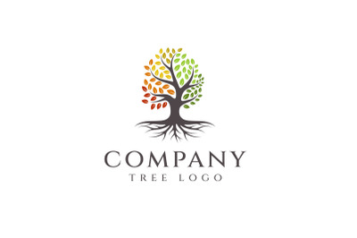 Vibrant Tree Logo, Tree of Life Logo Design Inspiration