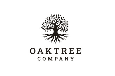 Oak Banyan Tree Logo. Tree of Life Logo Design Inspiration